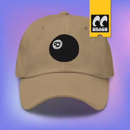 /8 Ball/ Embroidered Dad Cap