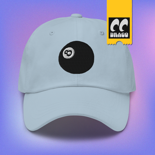 /8 Ball/ Embroidered Dad Cap